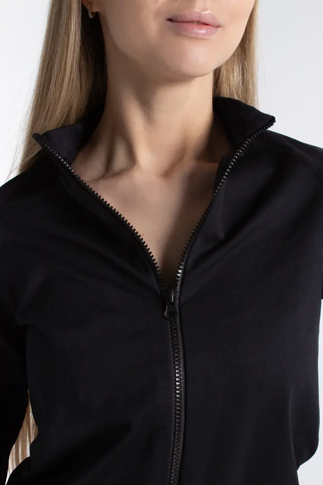 Langarmshirt mit Reißverschluss JACKET (black)