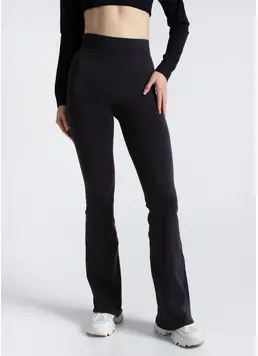 Leggings mit Schlag LEGGINGS FLARED black Leggings mit Schlag LEGGINGS FLARED black