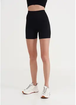 Nahtlose Ripp-Shorts mit Push-up-Effekt SHORTS RIB SHAPE (black)