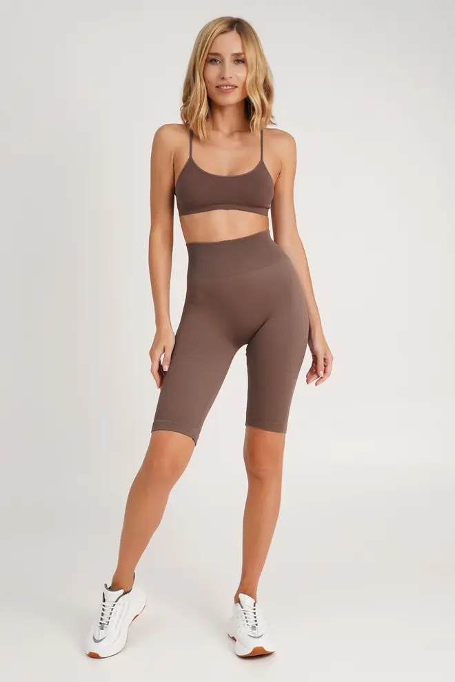 Gerippete Radlershorts TRACKS RIB (deep taupe)