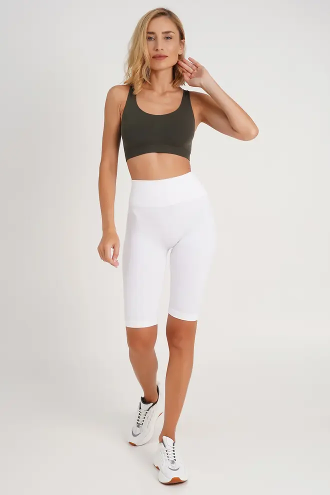 Gerippete Radlershorts TRACKS RIB (white)