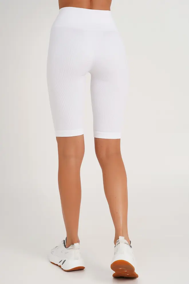 Gerippete Radlershorts TRACKS RIB (white)
