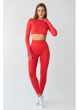 Leggings with a shaping waistband FLEXING LEGGINGS ACTIVE Flexit (poppy red)