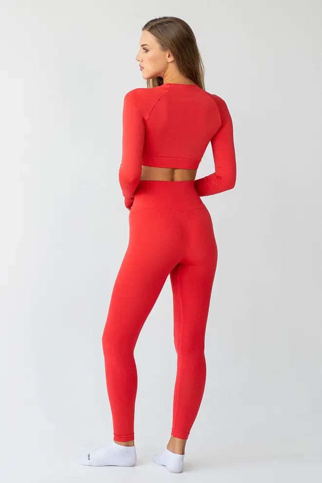 Leggings with a shaping waistband FLEXING LEGGINGS ACTIVE Flexit (poppy red)