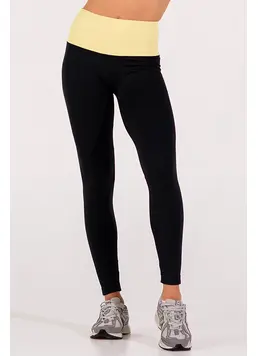 Leggings with push-up effect FLEXING LEGGINGS GLAM Flexit (black/lemon grass)