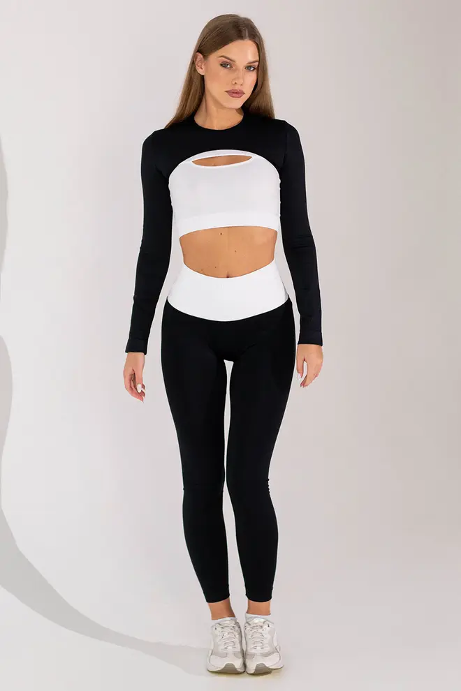 Leggings mit Push-up-Effekt FLEXING LEGGINGS GLAM Flexit (black/white)