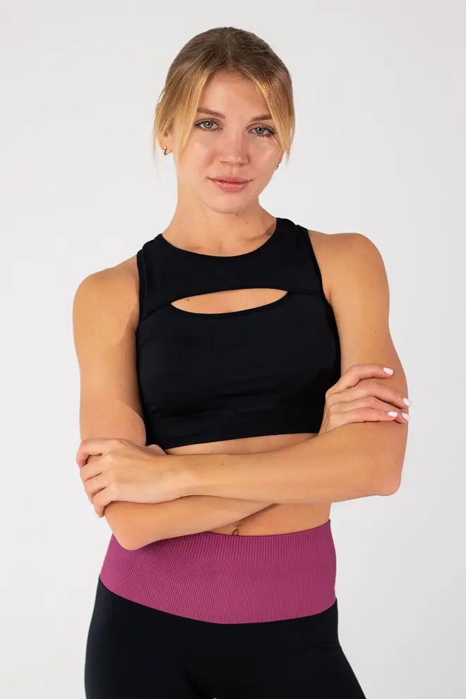 Top with Neckline FLEX TOP ENERGY Flexit (Black)