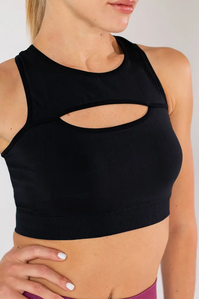 Top with Neckline FLEX TOP ENERGY Flexit (Black)