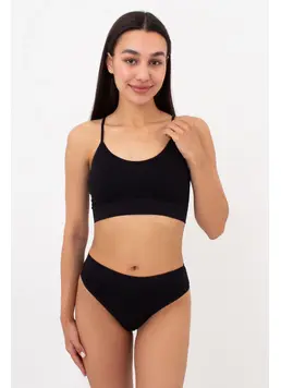 Nahtloser Brazilian Slip mit körniger Textur BRASILIAN BRIEFS GRAIN (black)