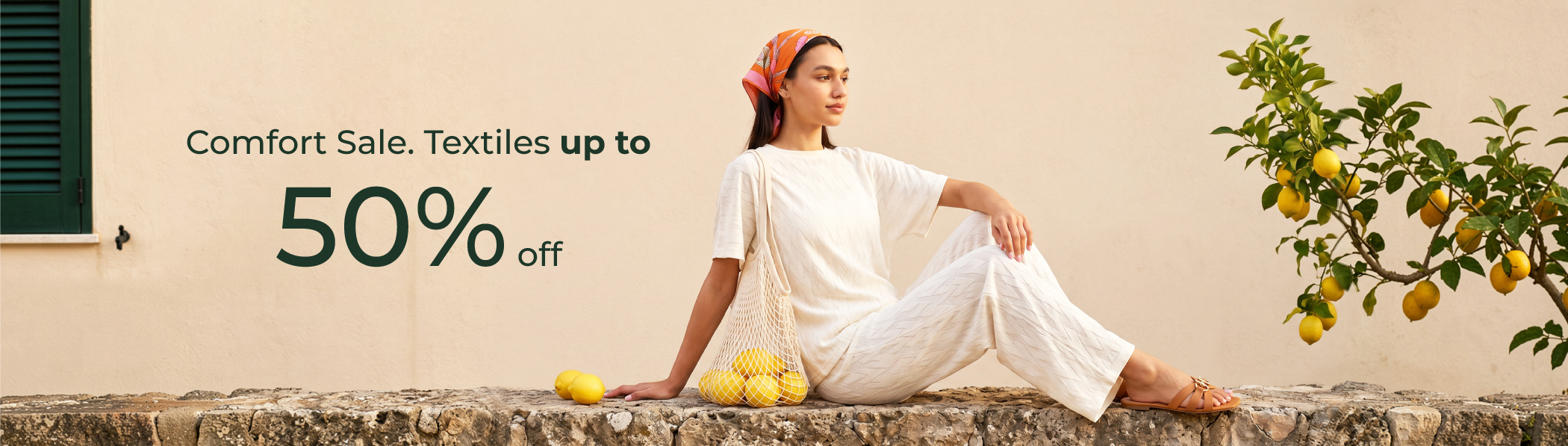 Textiles up to 50% off