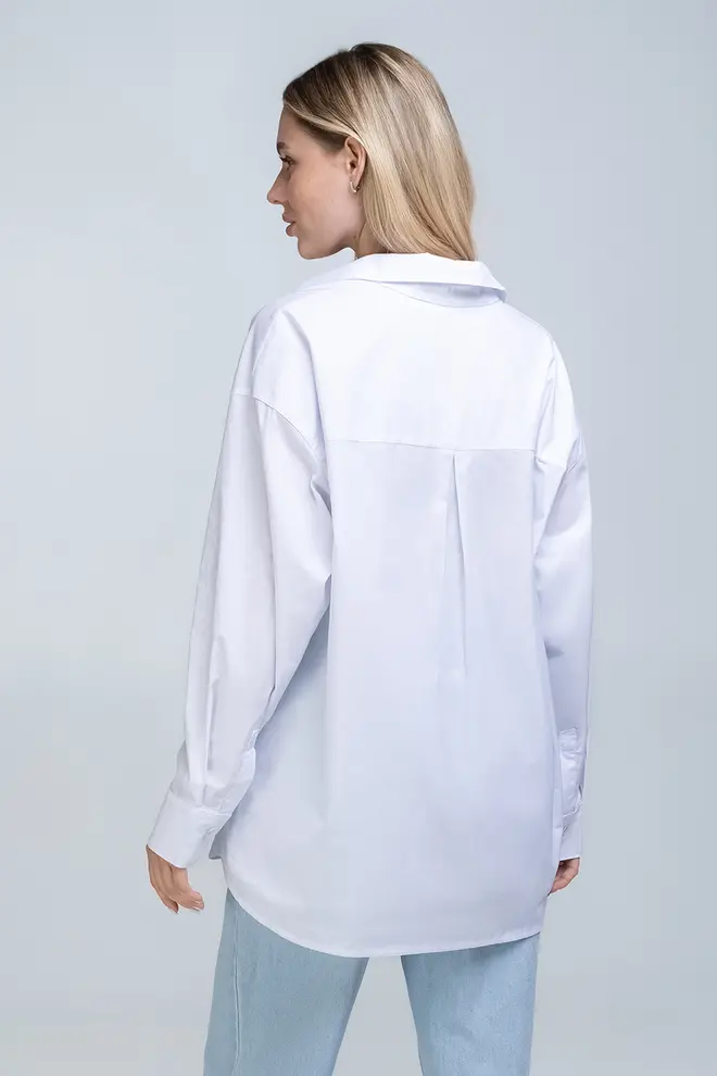 Baumwollhemd CITY FLOW 7701/010 white