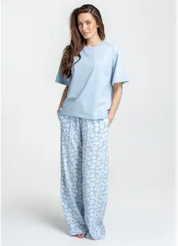 Leopard print pyjamas COTTON BLOOM 5127/010 (ballad blue/ballad blue leo)