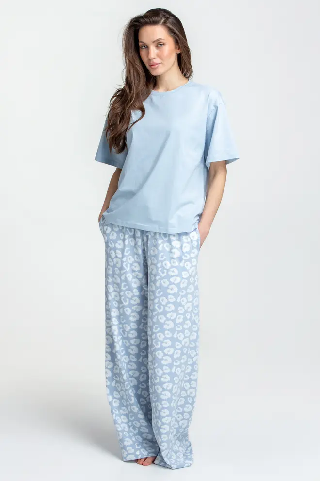 Leopard print pyjamas COTTON BLOOM 5127/010 (ballad blue/ballad blue leo)