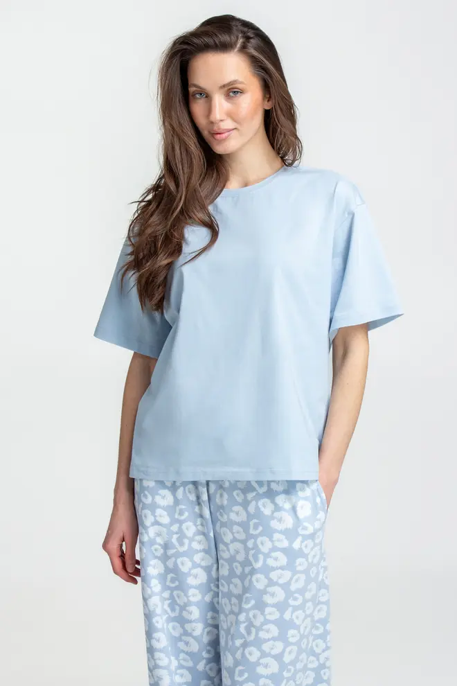 Leopard print pyjamas COTTON BLOOM 5127/010 (ballad blue/ballad blue leo)