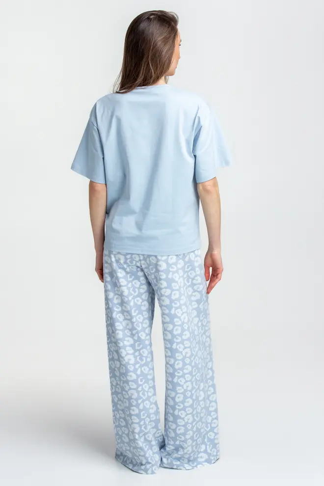 Leopard print pyjamas COTTON BLOOM 5127/010 (ballad blue/ballad blue leo)