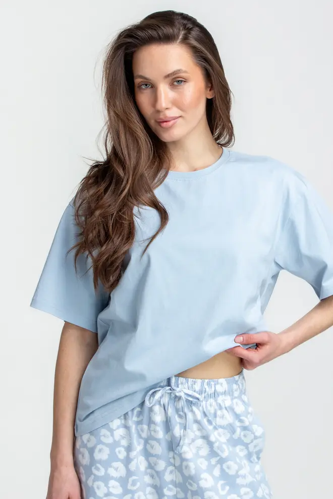 Leopard print pyjamas COTTON BLOOM 5127/010 (ballad blue/ballad blue leo)