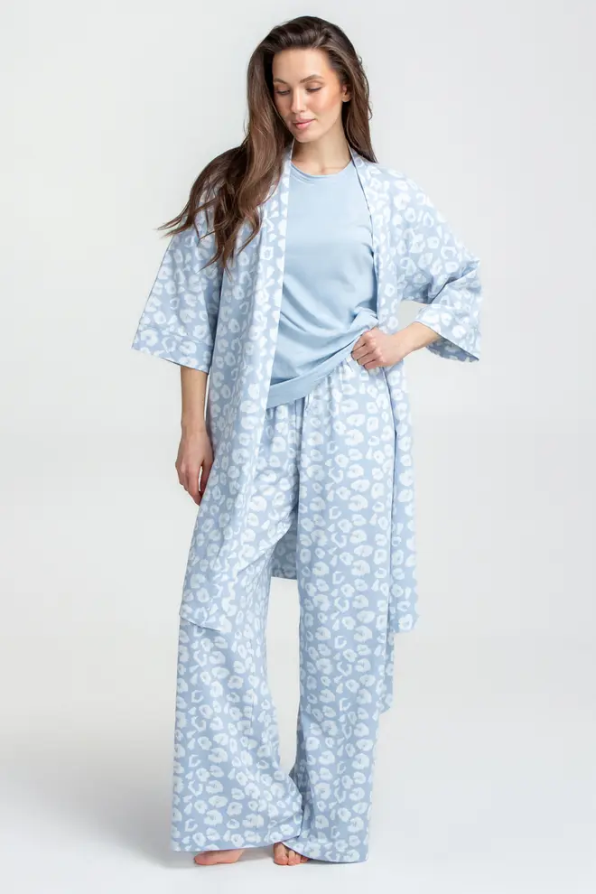 Leopard print pyjamas COTTON BLOOM 5127/010 (ballad blue/ballad blue leo)