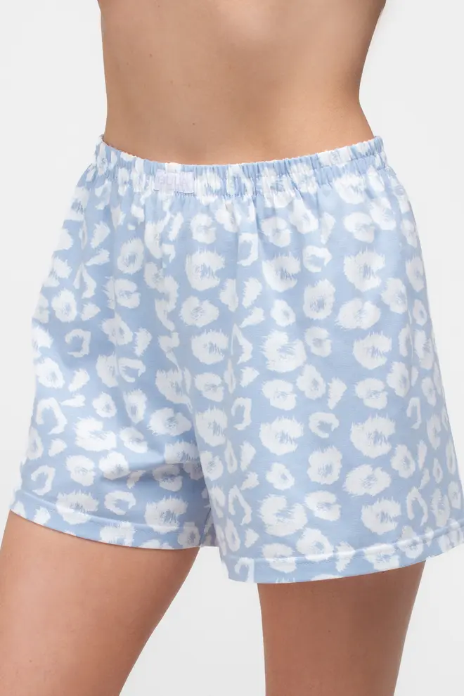 Pyjama mit Leopardenmuster COTTON BLOOM 6132/010 (ballad blue/ballad blue leo)