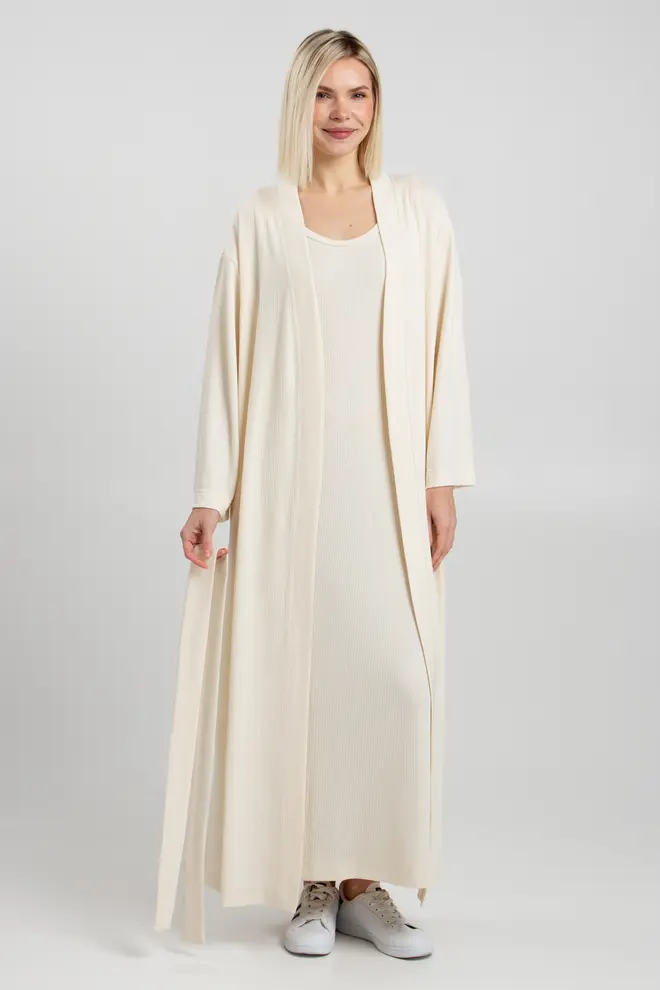 Long cardigan ESSENTIAL MILK 7402/320 light cream (milk / light cream)