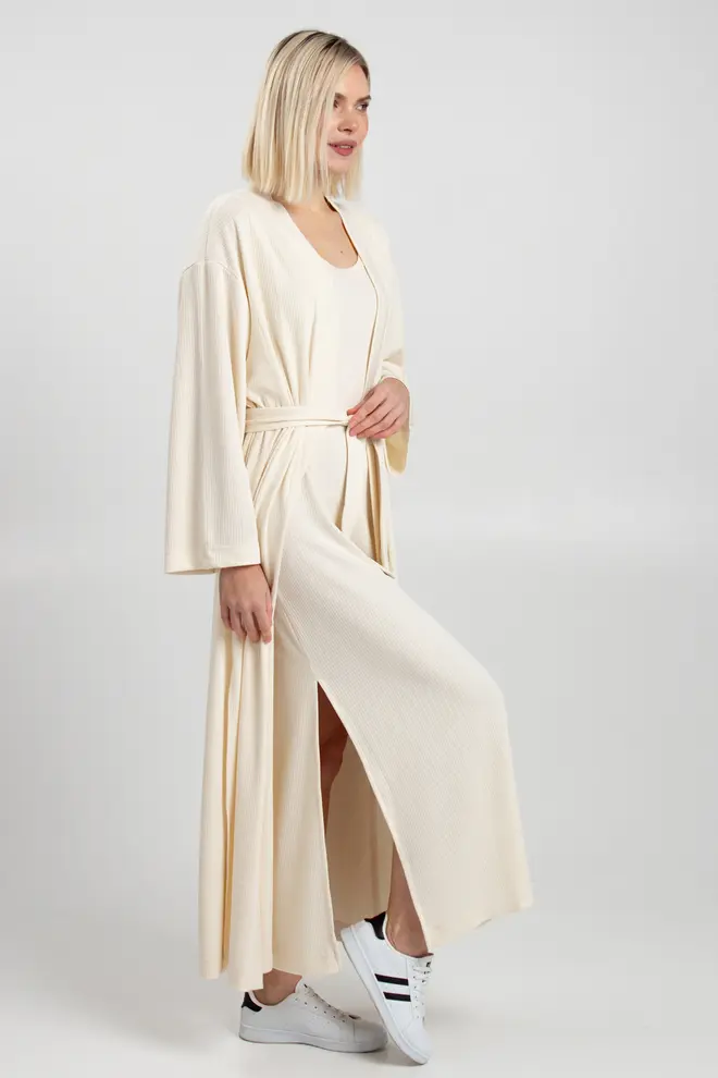 Long cardigan ESSENTIAL MILK 7402/320 light cream (milk / light cream)