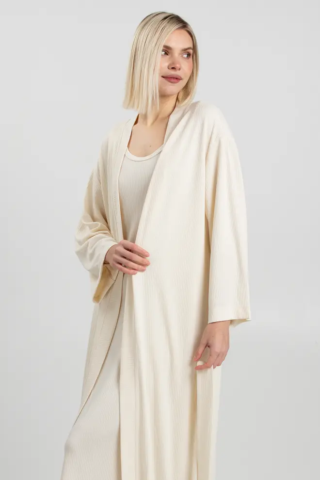 Long cardigan ESSENTIAL MILK 7402/320 light cream (milk / light cream)