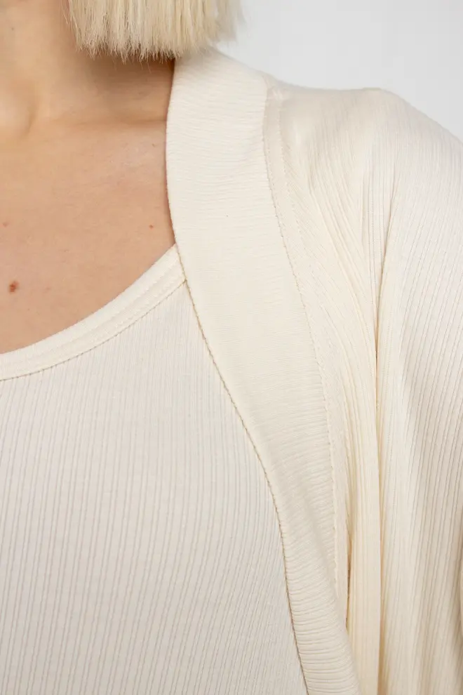 Long cardigan ESSENTIAL MILK 7402/320 light cream (milk / light cream)