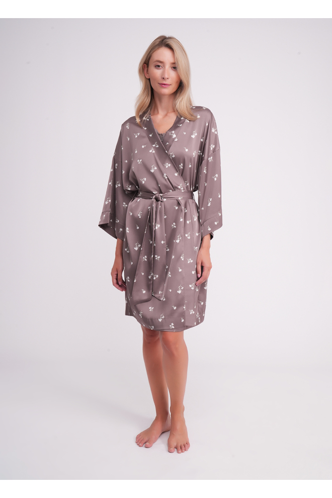 Women’s robe with floral design – FLURISSE 7237/050