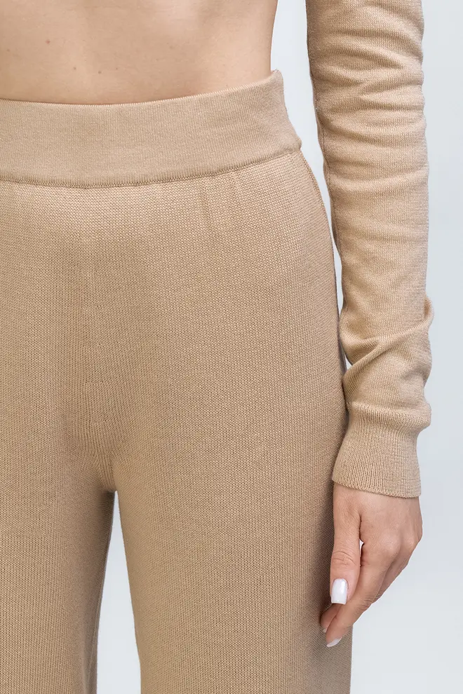 Hose aus Strickjersey FREYJA CTN 4327/230 (beige)