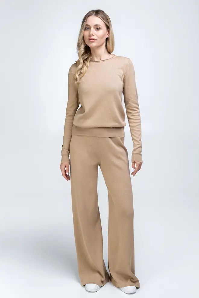 Hose aus Strickjersey FREYJA CTN 4327/230 (beige)