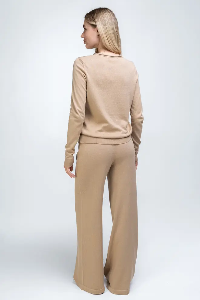 Hose aus Strickjersey FREYJA CTN 4327/230 (beige)