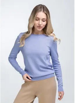 Knitted jumper FREYJA CTN 4426/230 (blue) Knitted jumper FREYJA CTN 4426/230 (blue)