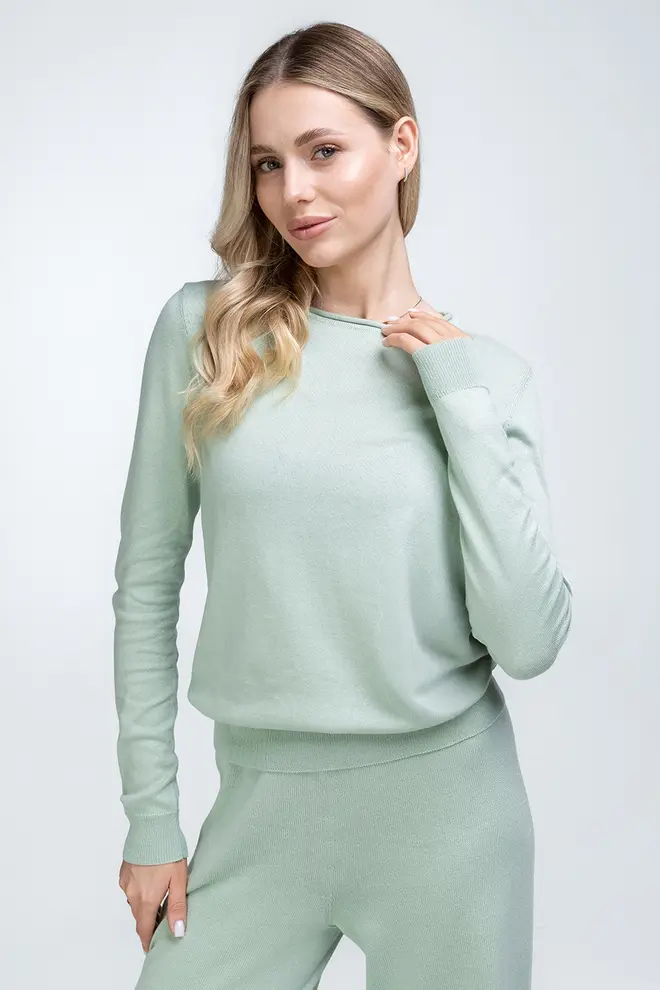 Knitted jumper FREYJA CTN 4426/230 (mint)