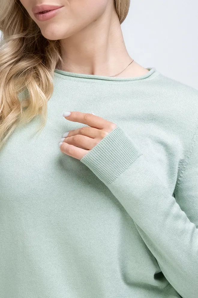 Knitted jumper FREYJA CTN 4426/230 (mint)