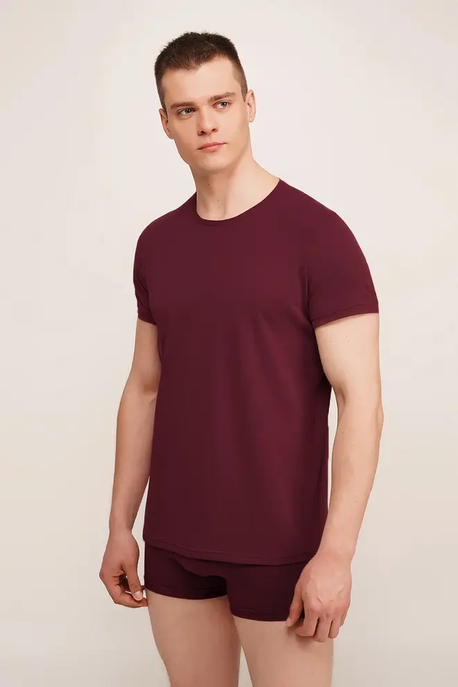 Baumwolle-T-Shirt G-MAN 4601/010 (maroon) Baumwolle-T-Shirt G-MAN 4601/010 (maroon)