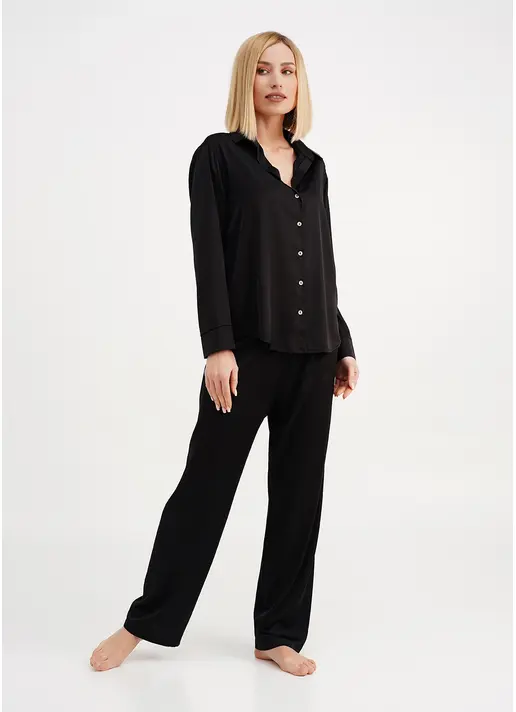 Kunstseidenpyjama HELENA 5508/050 (black)