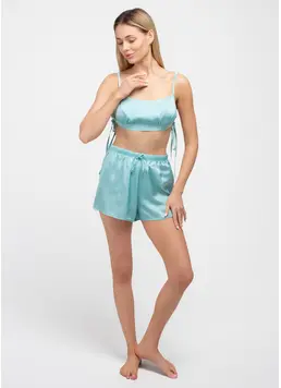 Silk pyjamas LEAFSONG 6702/050 Gum Leaf (green)