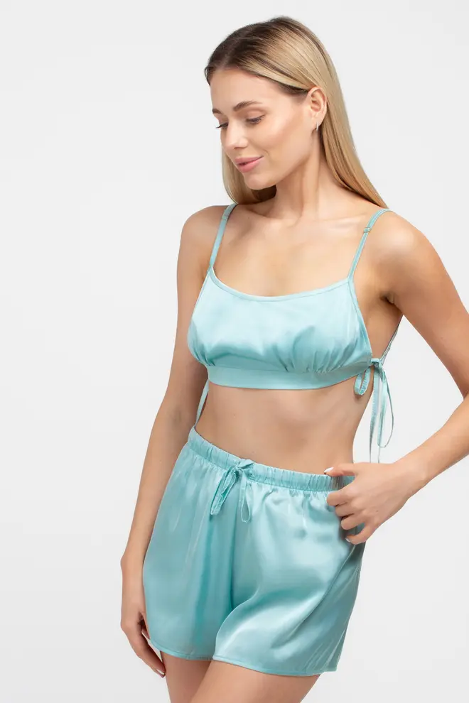 Silk pyjamas LEAFSONG 6702/050 Gum Leaf (green)