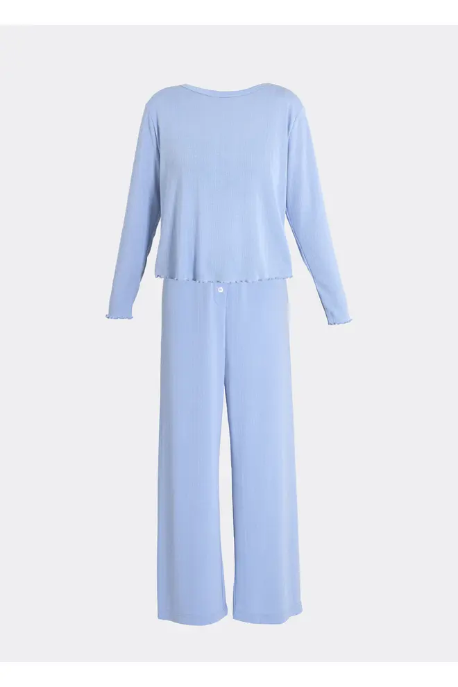 Pyjama in Ajour Knit MALLOW 5346/310 in Cornflower Blue
