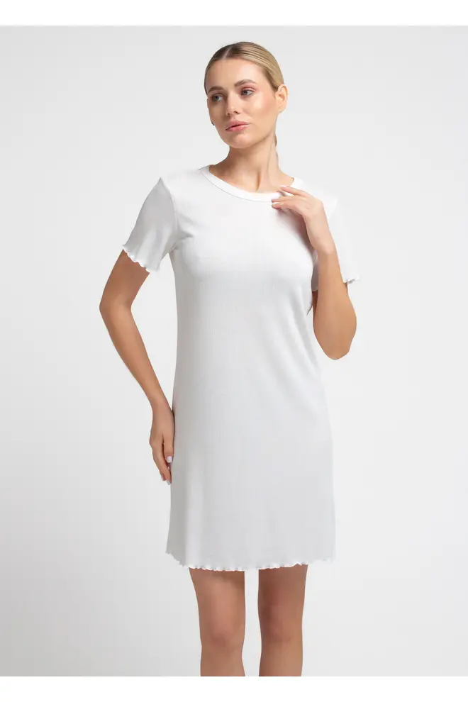 Nightdress in Ajour Knit MALLOW 8120/310 in Milk (White) Nightdress in Ajour Knit MALLOW 8120/310 in Milk (White)