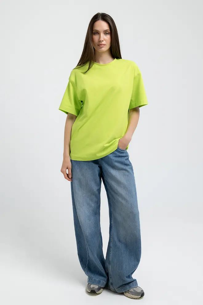 Oversized T-shirt T-SHIRT BASIC 4825/010 (apple green)