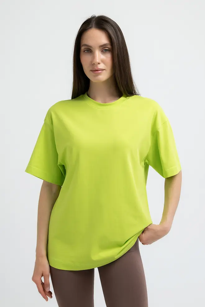 Oversized T-shirt T-SHIRT BASIC 4825/010 (apple green)