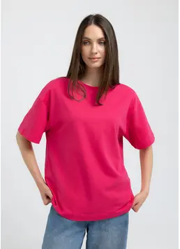 Oversized T-shirt T-SHIRT BASIC 4825/010 (fuchsia)
