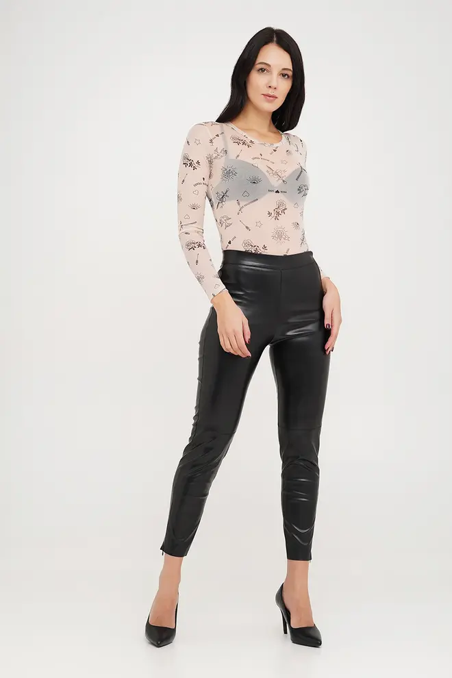 Tattoo pattern mesh bodysuit Tatoo 3102/07 beige tatoo