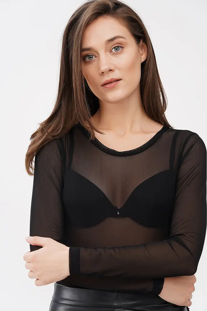 Body mit Tattoo-Muster Netz Tatoo 3102/07 black