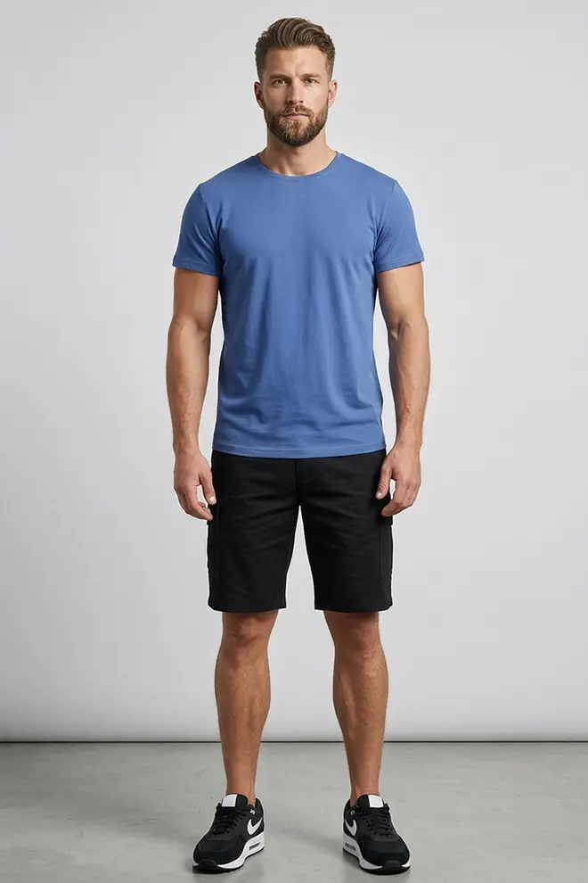 Baumwolle-T-Shirt G-MAN 4601/010 (bleached denim)