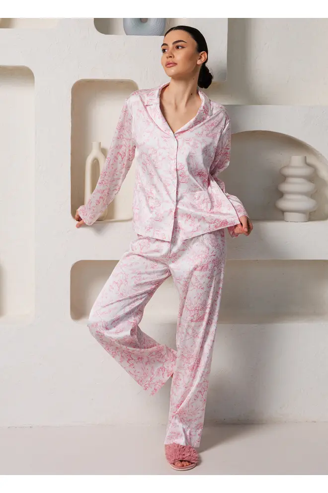 Silk Pyjama TOILE SILK 5511/050 (Pink) Silk Pyjama TOILE SILK 5511/050 (Pink)