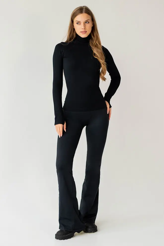 Ribbed Turtleneck Top FLEX POWER Flexit (black)
