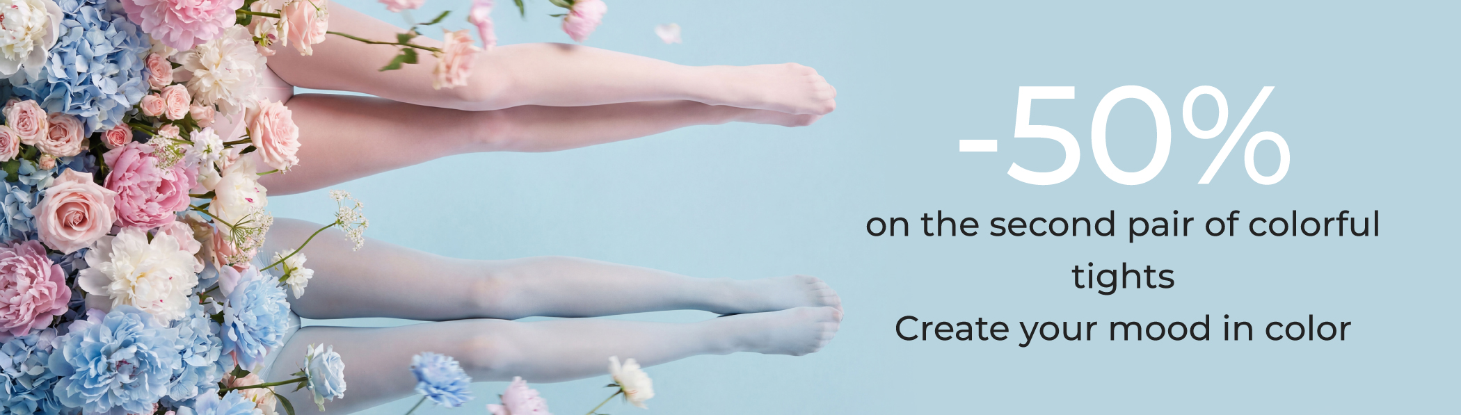 -50% auf das zweite Paar bunte Strumpfhosen