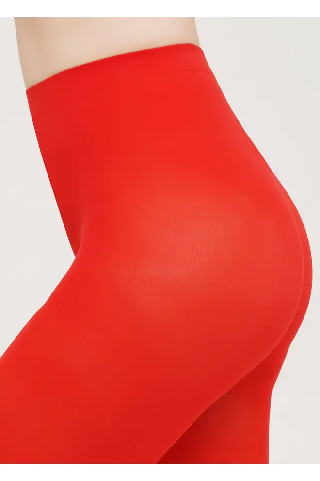 Warm microfiber tights BLUES 3D 70 den (aurora red)