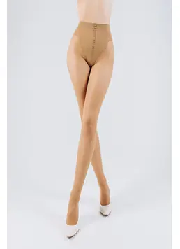 Tights with stylish seam CHIC 20 den Bikini (daino/nero)